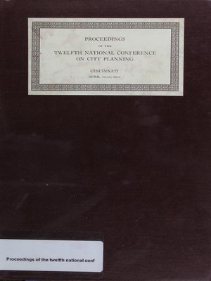 cover image of Proceedings of the Twelfth National Conference on City Planning